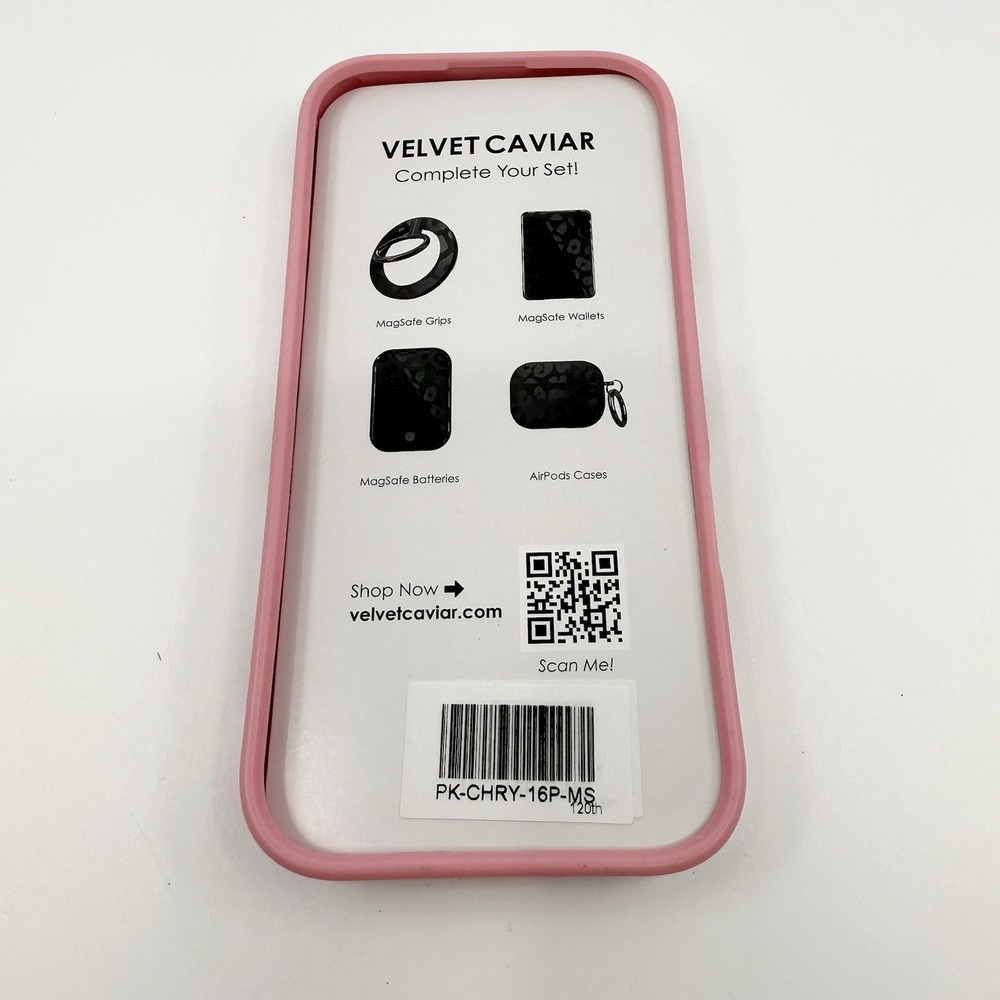 VELVET CAVIAR Magsafe Case for Apple iPhone 16 Pro Pink Sweet Cherry NEW - Picture 2 of 2